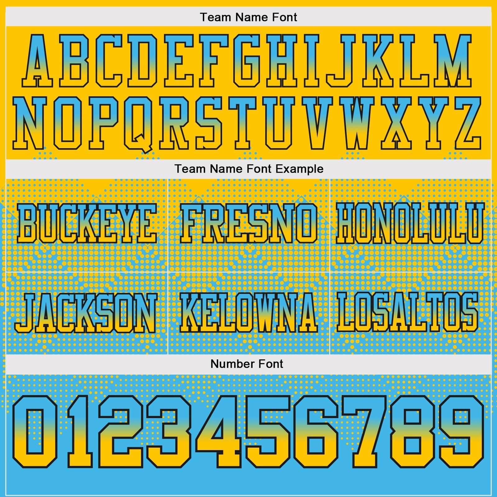 Custom Yellow Sky Blue-Black Mesh Authentic Gradient Square Shape Flag Football Jersey - Sky-Custom