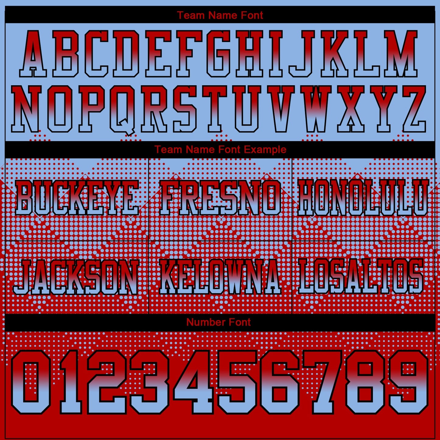 Custom Light Blue Red-Black Mesh Authentic Gradient Square Shape Flag Football Jersey - Sky-Custom