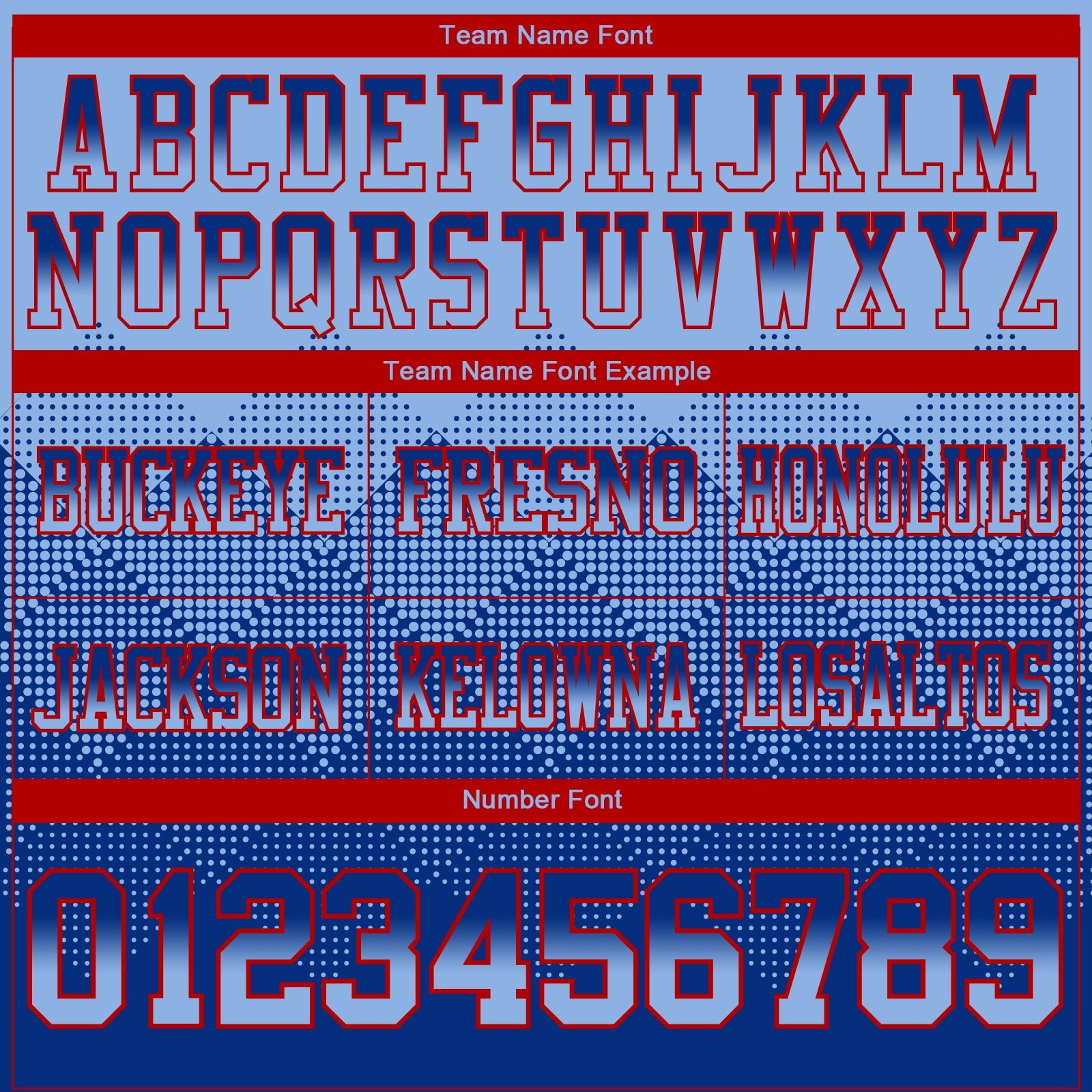 Custom Light Blue Royal-Red Mesh Authentic Gradient Square Shape Flag Football Jersey - Sky-Custom