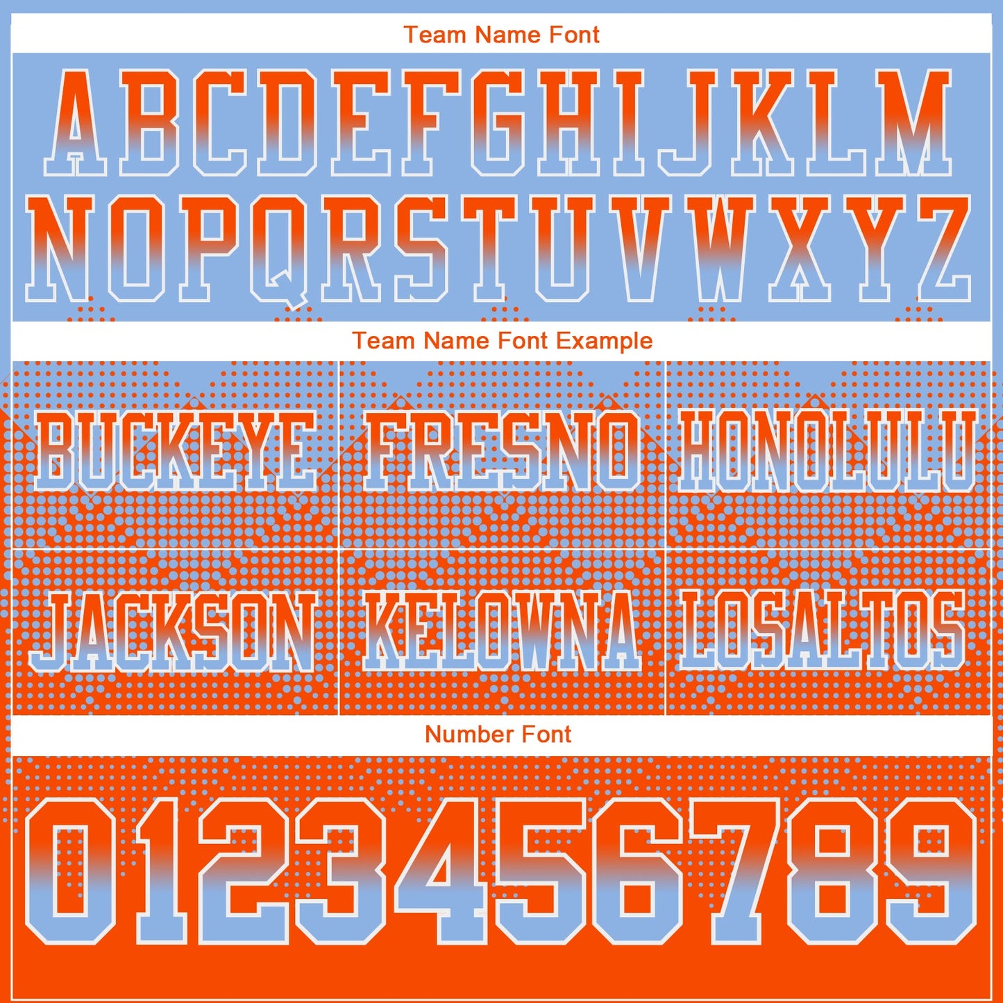 Custom Light Blue Orange-White Mesh Authentic Gradient Square Shape Flag Football Jersey - Sky-Custom