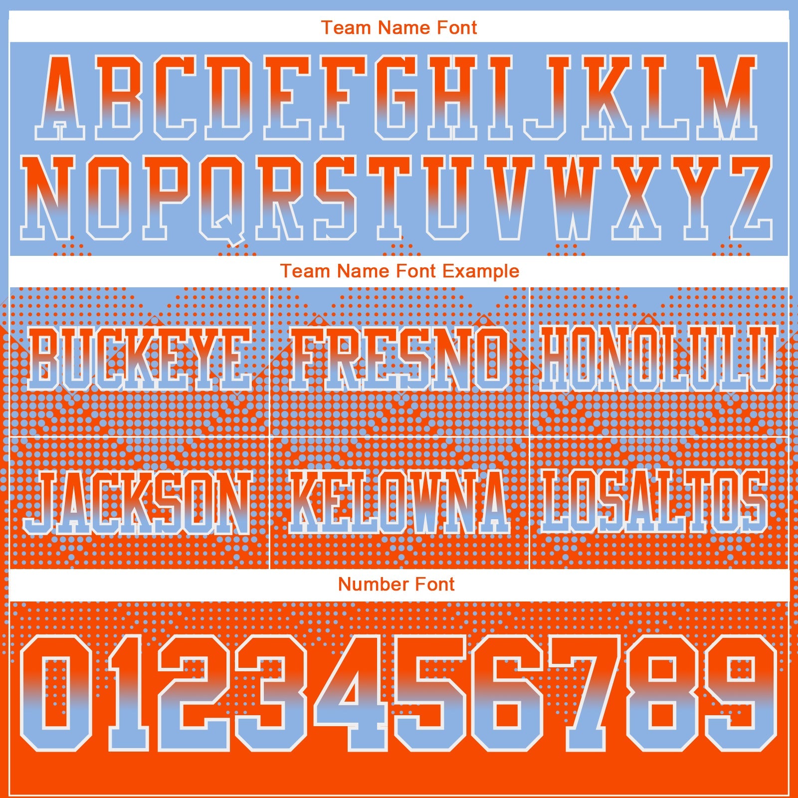 Custom Light Blue Orange-White Mesh Authentic Gradient Square Shape Flag Football Jersey - Sky-Custom