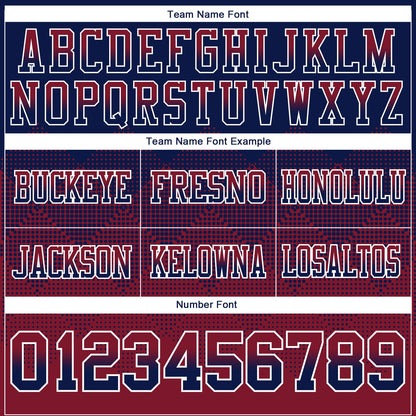 Custom Navy Crimson-White Mesh Authentic Gradient Square Shape Flag Football Jersey - Sky-Custom