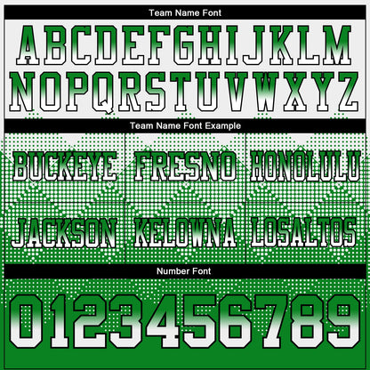 Custom White Grass Green-Black Mesh Authentic Gradient Square Shape Flag Football Jersey - Sky-Custom