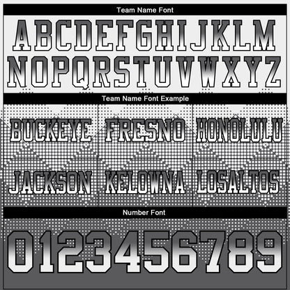 Custom White Steel Gray-Black Mesh Authentic Gradient Square Shape Flag Football Jersey - Sky-Custom