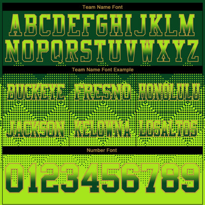Custom Green Neon Green-Old Gold Mesh Authentic Gradient Square Shape Flag Football Jersey - Sky-Custom