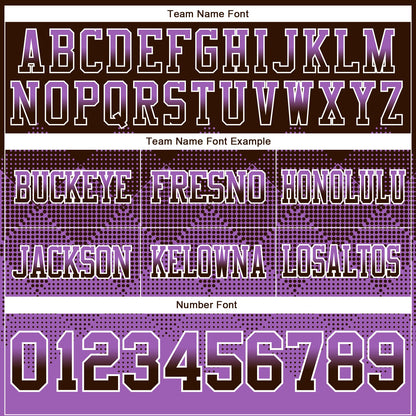 Custom Brown Medium Purple-White Mesh Authentic Gradient Square Shape Flag Football Jersey - Sky-Custom