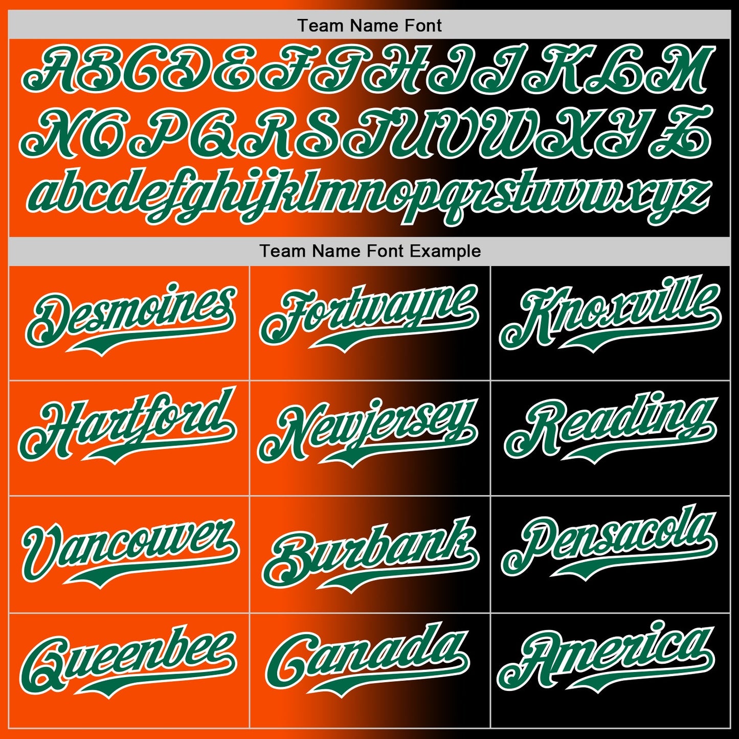 Custom Black Kelly Green Orange-White Authentic Gradient Fashion Baseball Jersey - Sky-Custom