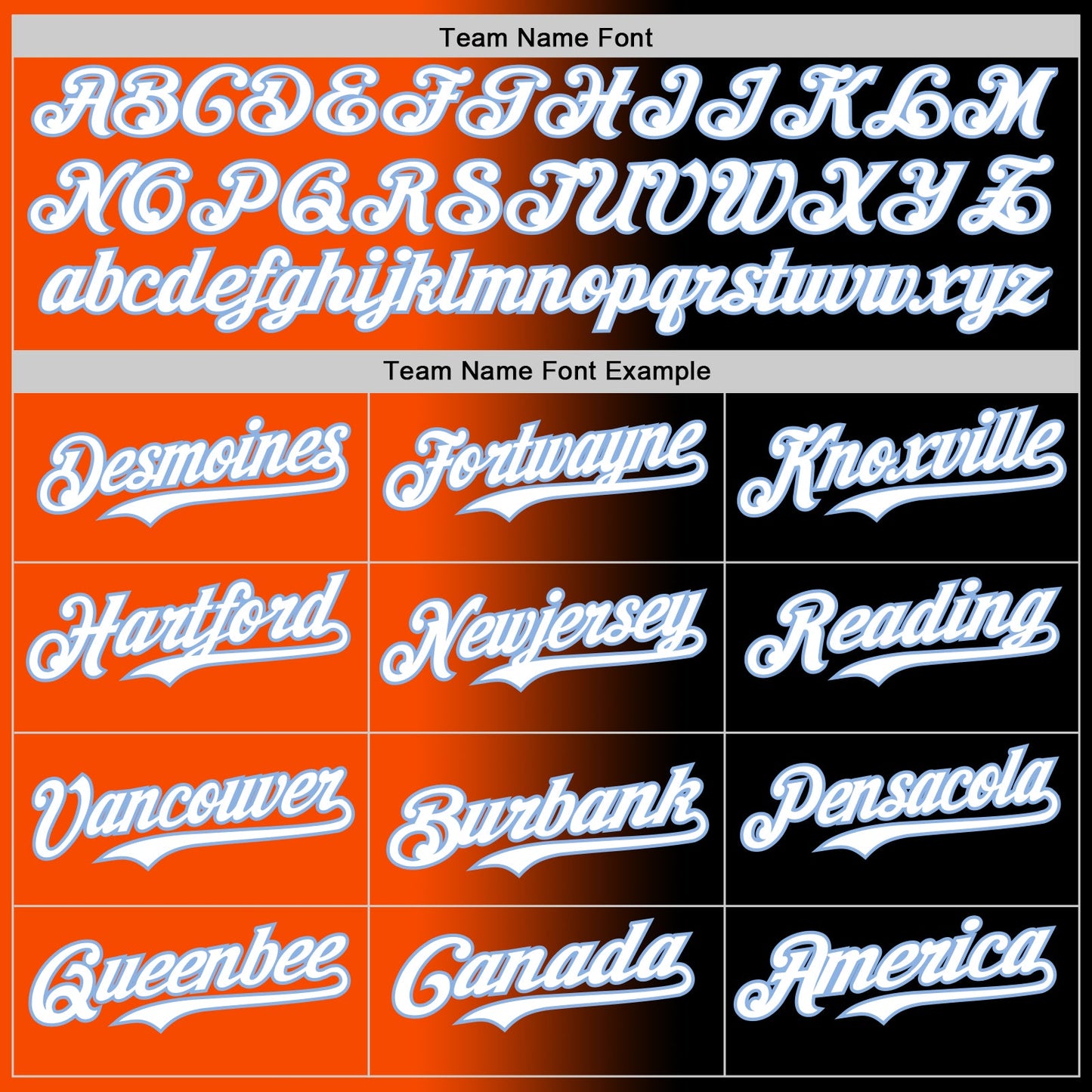 Custom Black White Orange-Light Blue Authentic Gradient Fashion Baseball Jersey - Sky-Custom