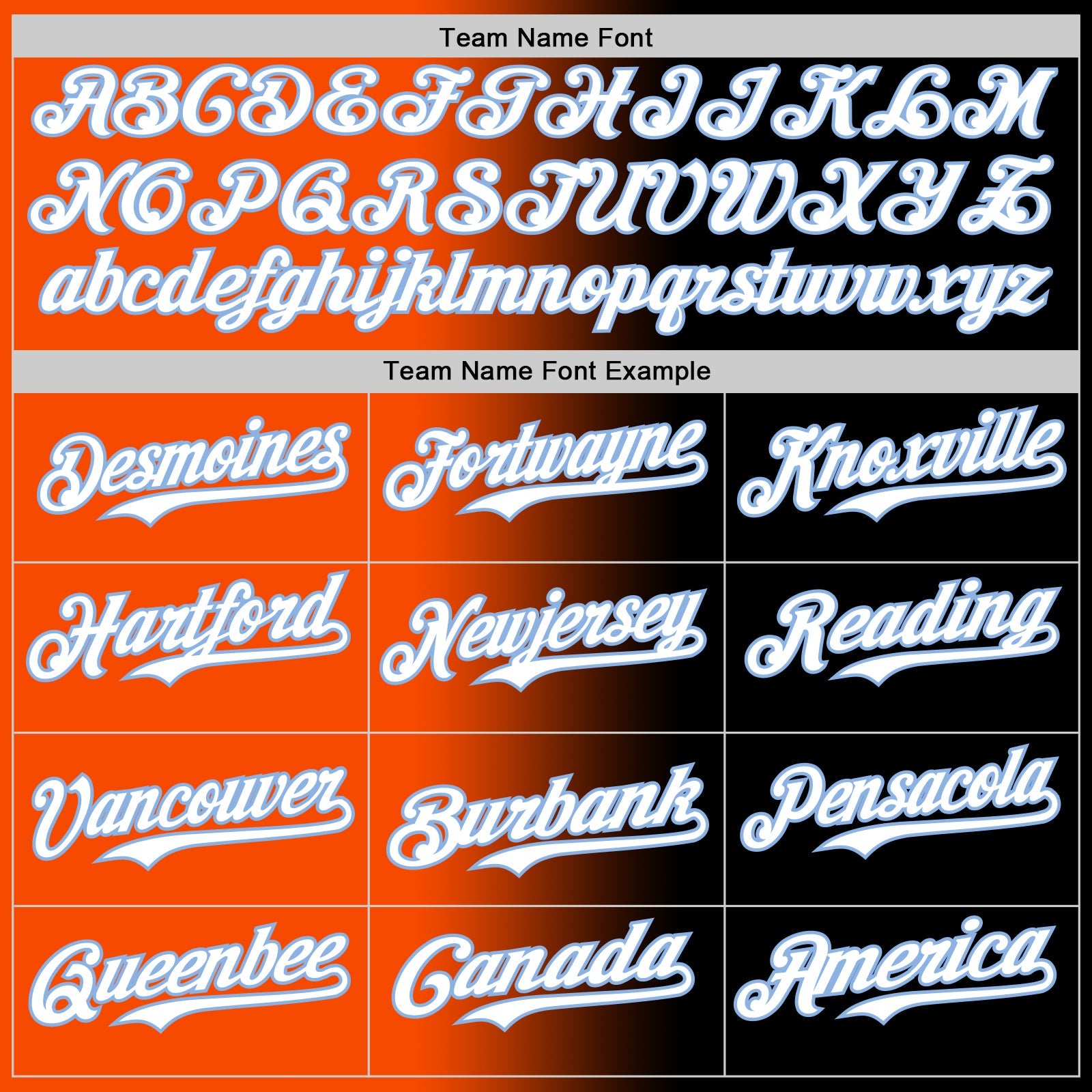 Custom Black White Orange-Light Blue Authentic Gradient Fashion Baseball Jersey - Sky-Custom