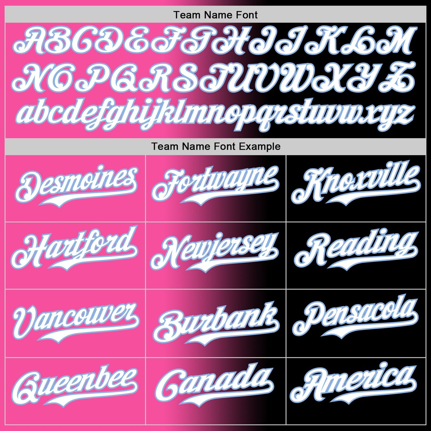 Custom Black White Pink-Light Blue Authentic Gradient Fashion Baseball Jersey - Sky-Custom