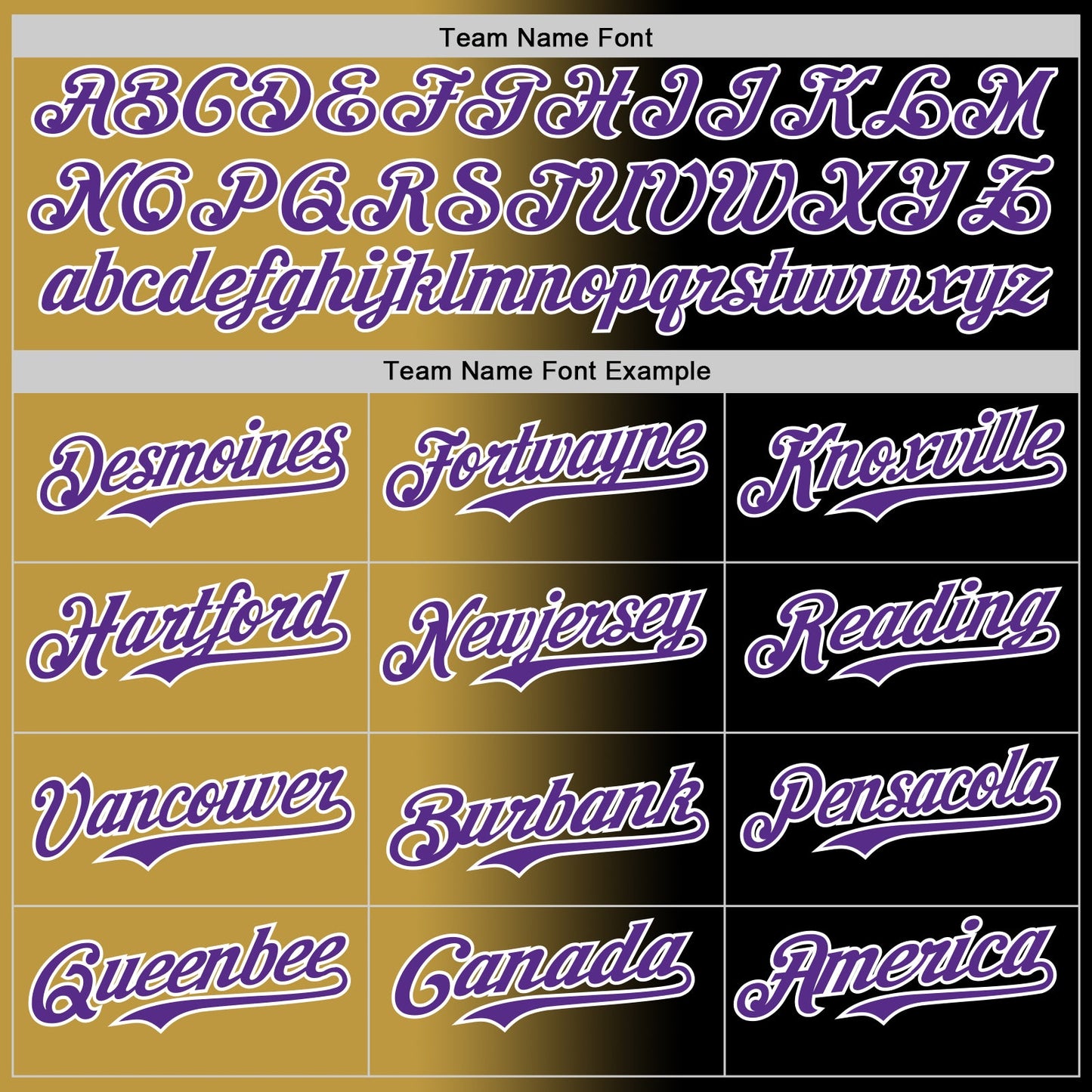 Custom Black Purple Old Gold-White Authentic Gradient Fashion Baseball Jersey - Sky-Custom