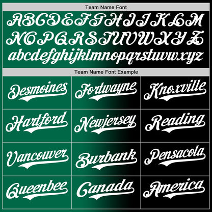 Custom Black White-Kelly Green Authentic Gradient Fashion Baseball Jersey - Sky-Custom
