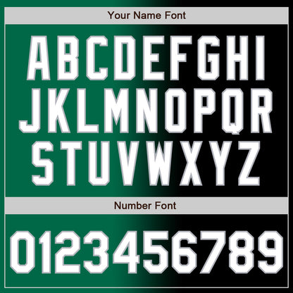 Custom Black White Kelly Green-Gray Authentic Gradient Fashion Baseball Jersey - Sky-Custom