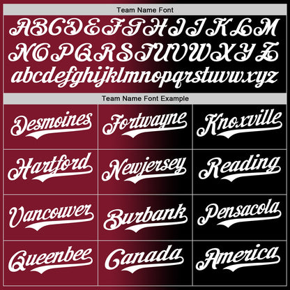 Custom Black White-Crimson Authentic Gradient Fashion Baseball Jersey - Sky-Custom