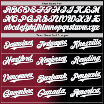 Custom Black White Crimson-Gray Authentic Gradient Fashion Baseball Jersey - Sky-Custom