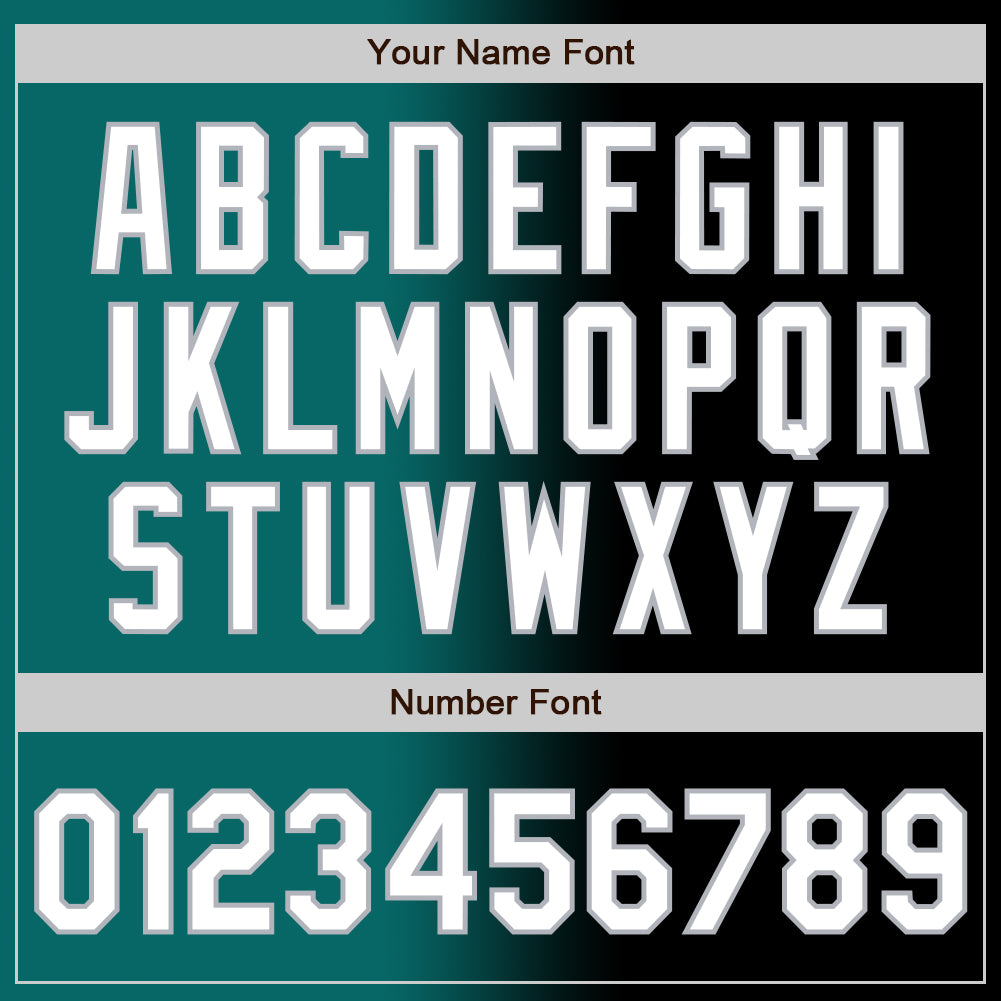 Custom Black White Teal-Gray Authentic Gradient Fashion Baseball Jersey - Sky-Custom