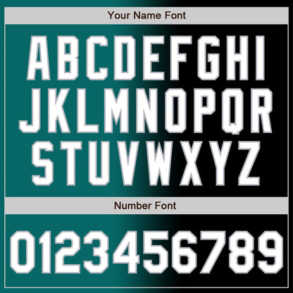 Custom Black White Teal-Gray Authentic Gradient Fashion Baseball Jersey - Sky-Custom