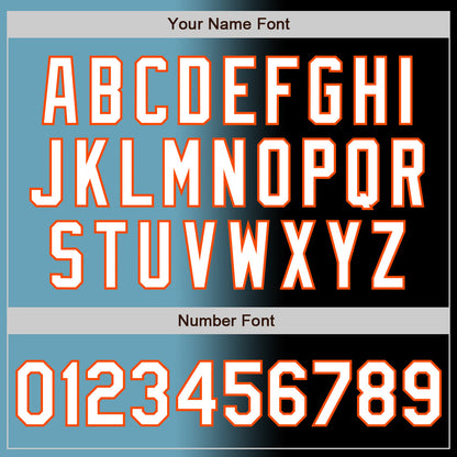 Custom Black White Shadow Blue-Orange Authentic Gradient Fashion Baseball Jersey - Sky-Custom