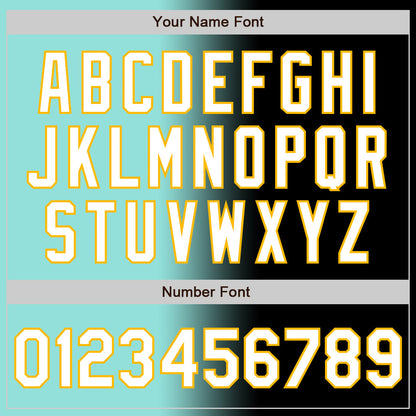 Custom Black White Ice Blue-Gold Authentic Gradient Fashion Baseball Jersey - Sky-Custom