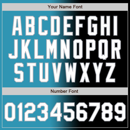 Custom Black White Panther Blue-Gray Authentic Gradient Fashion Baseball Jersey - Sky-Custom