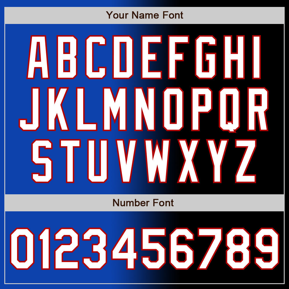 Custom Black White Thunder Blue-Red Authentic Gradient Fashion Baseball Jersey - Sky-Custom