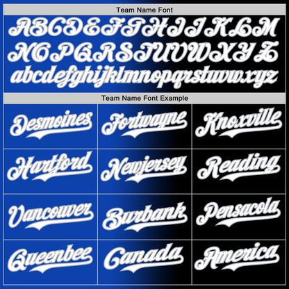 Custom Black White Thunder Blue-Gray Authentic Gradient Fashion Baseball Jersey - Sky-Custom