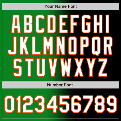Custom Black White Grass Green-Orange Authentic Gradient Fashion Baseball Jersey - Sky-Custom