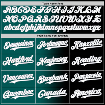 Custom Black White Midnight Green-Gray Authentic Gradient Fashion Baseball Jersey - Sky-Custom