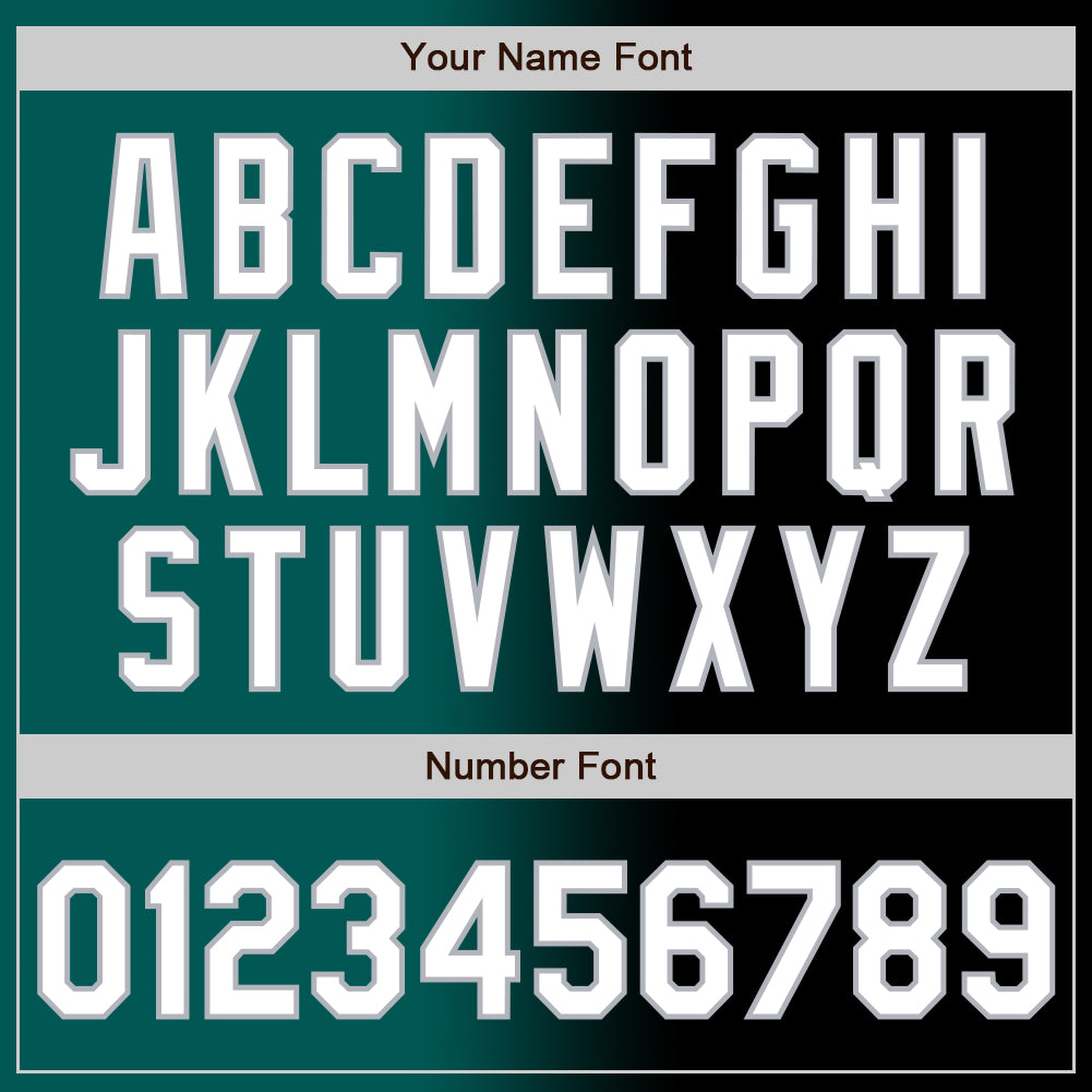 Custom Black White Midnight Green-Gray Authentic Gradient Fashion Baseball Jersey - Sky-Custom