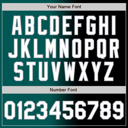 Custom Black White Midnight Green-Gray Authentic Gradient Fashion Baseball Jersey - Sky-Custom