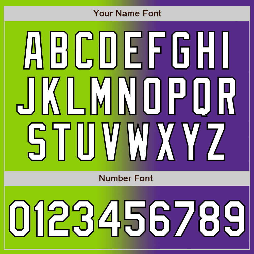 Custom Purple White Neon Green-Black Authentic Gradient Fashion Baseball Jersey - Sky-Custom