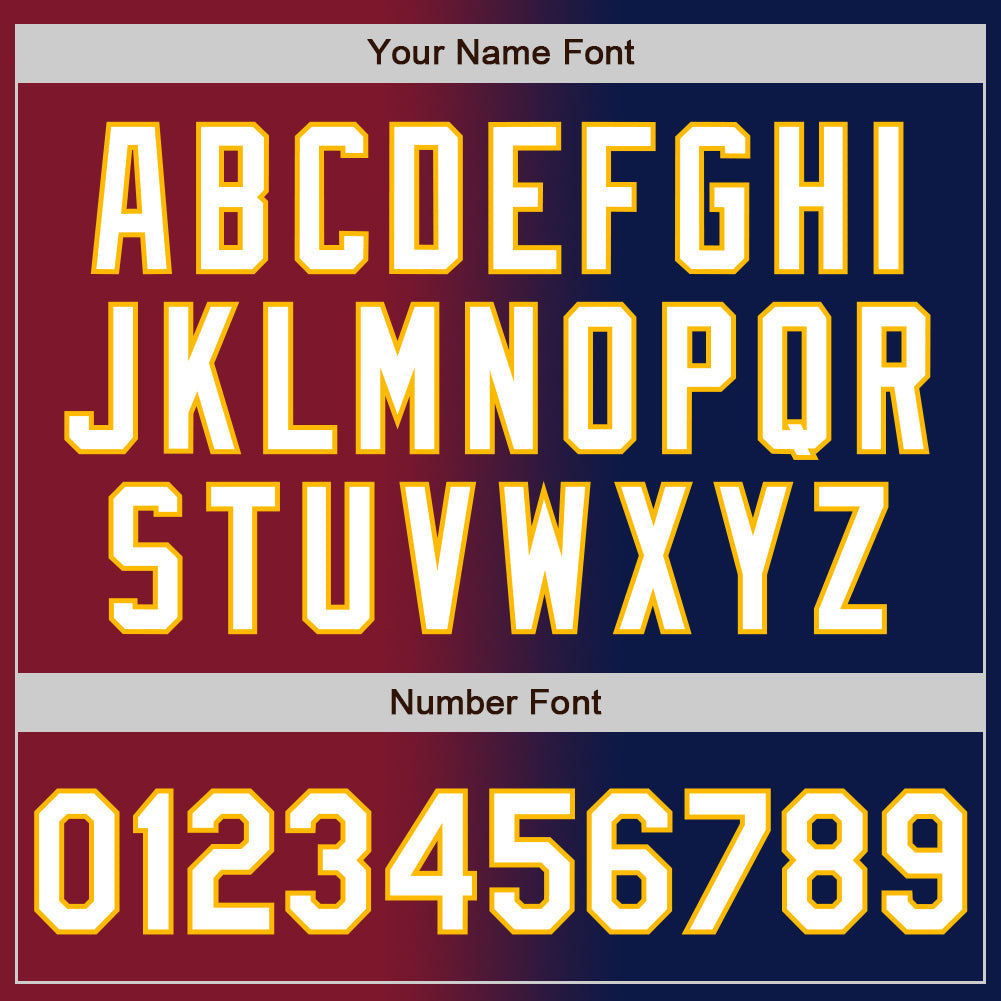 Custom Navy White Crimson-Gold Authentic Gradient Fashion Baseball Jersey - Sky-Custom
