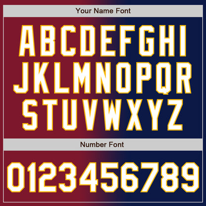 Custom Navy White Crimson-Gold Authentic Gradient Fashion Baseball Jersey - Sky-Custom
