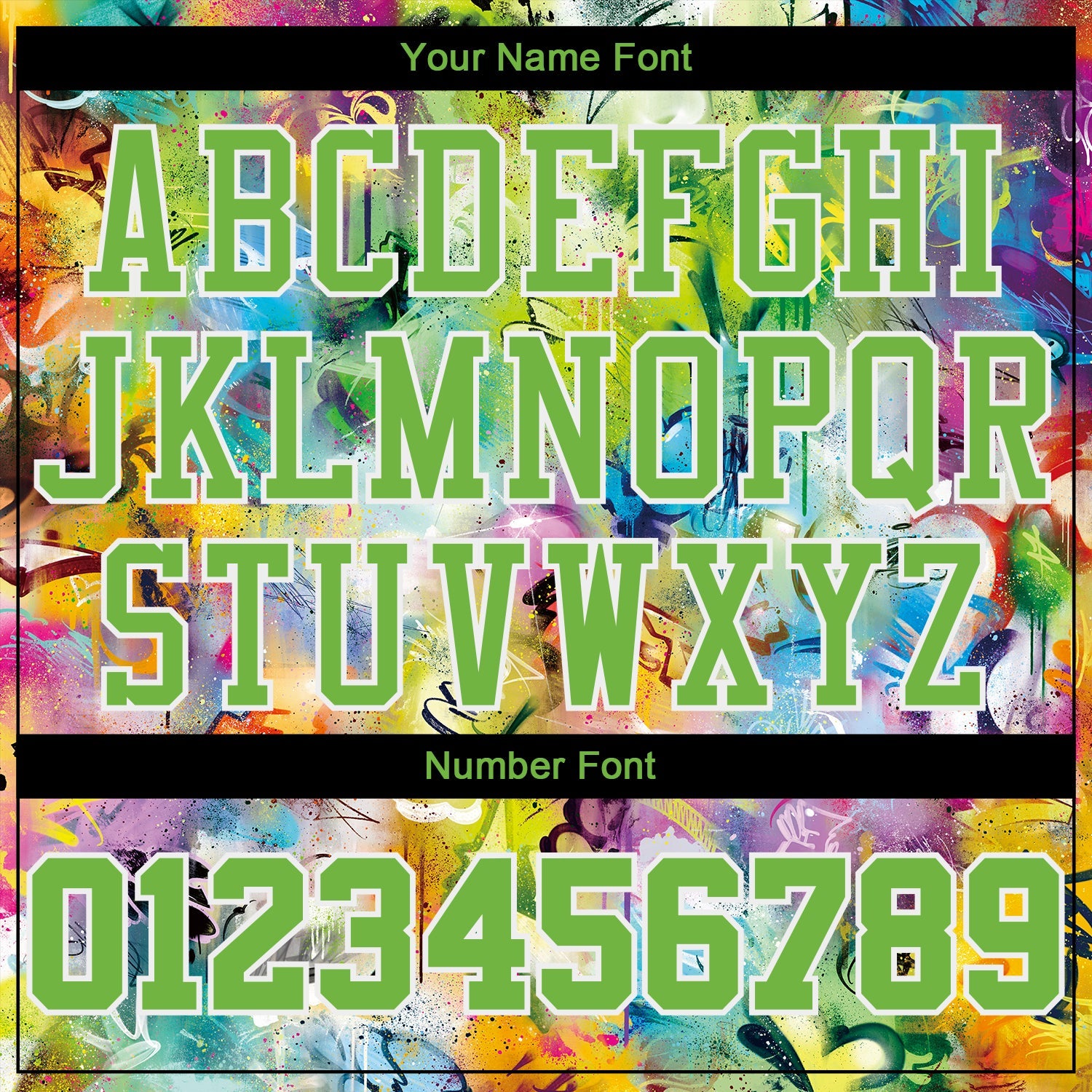 Custom Graffiti Pattern Neon Green-White Round Neck Sublimation Basketball Suit Jersey - Sky-Custom