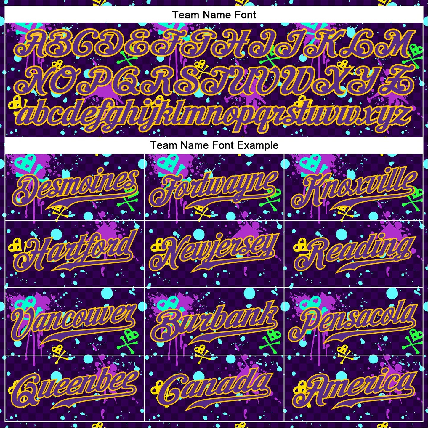 Custom Graffiti Pattern Gold-Purple 3D Clashing Colors Paint-Splatter Authentic Baseball Jersey - Sky-Custom