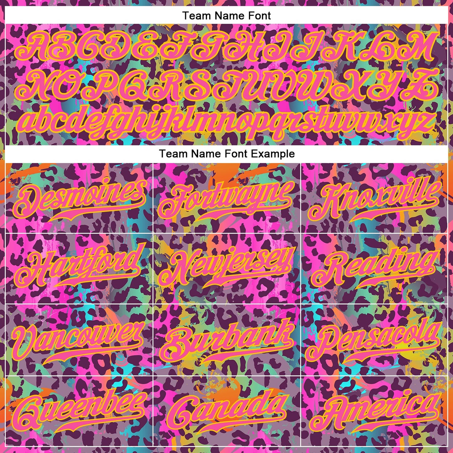 Custom Graffiti Pattern Gold-Pink 3D Colorful Leopard Authentic Baseball Jersey - Sky-Custom