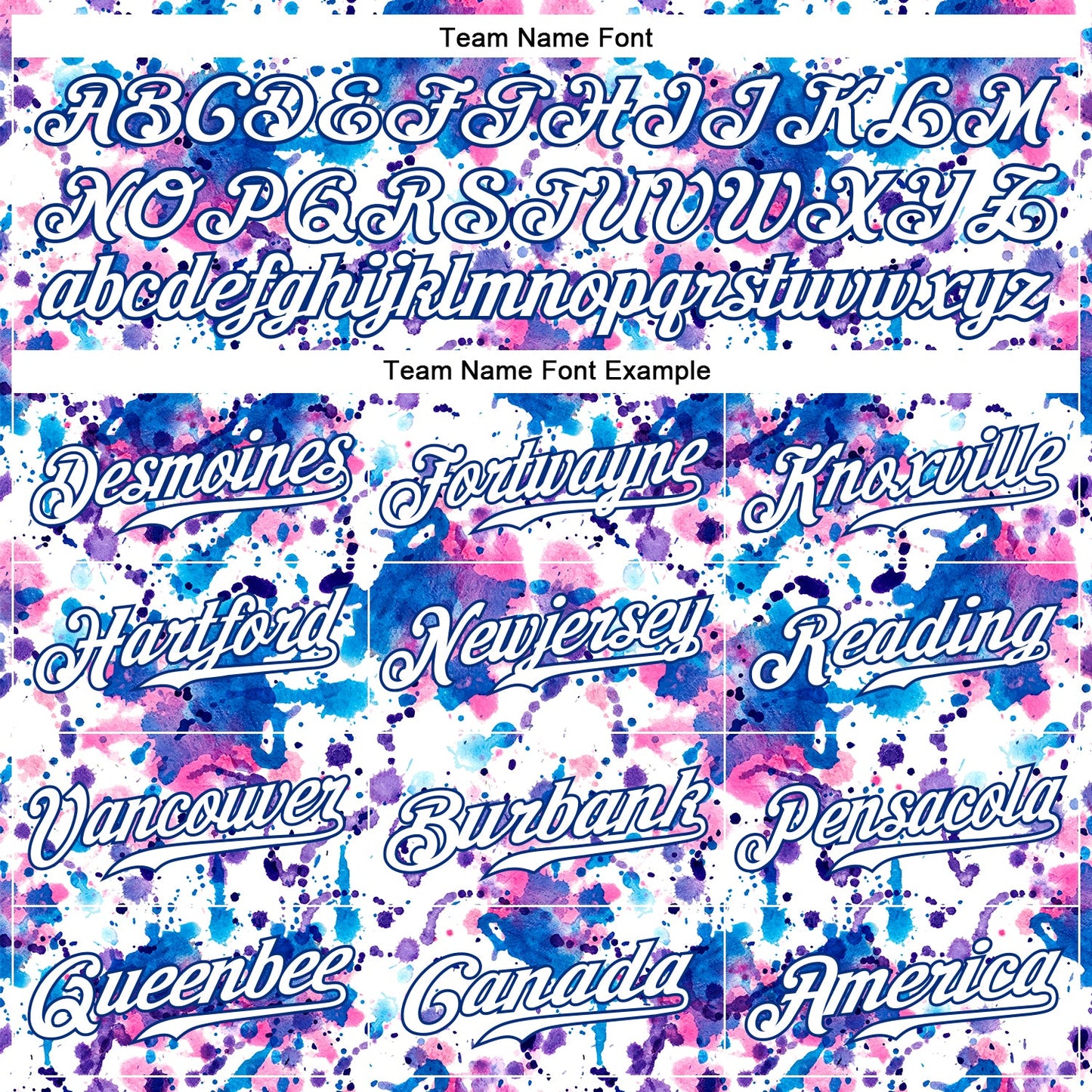 Custom Graffiti Pattern White-Royal 3D Abstract Watercolor Authentic Baseball Jersey - Sky-Custom