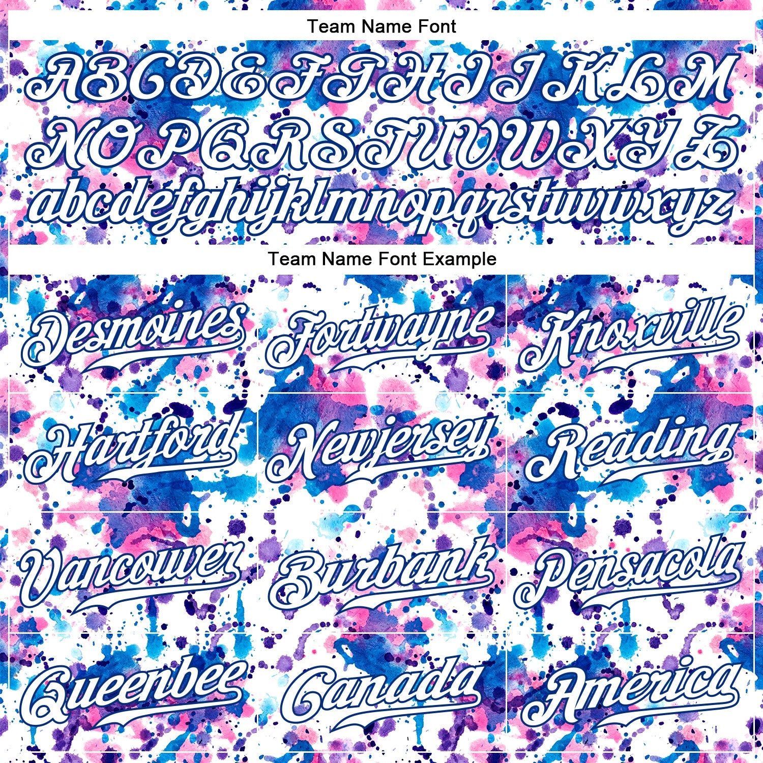 Custom Graffiti Pattern White-Royal 3D Abstract Watercolor Authentic Baseball Jersey - Sky-Custom