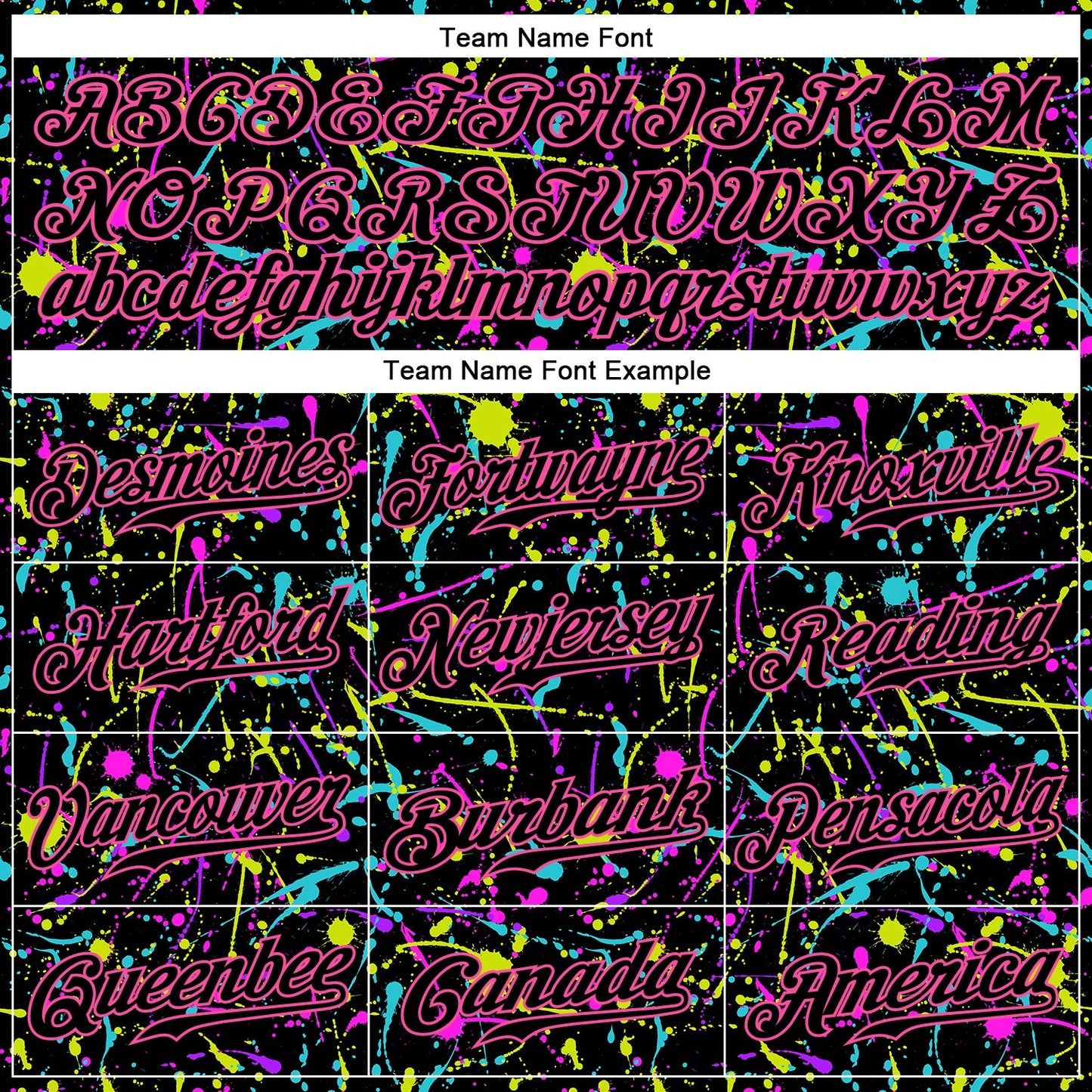 Custom Graffiti Pattern Black-Pink 3D Neon Splatter Authentic Baseball Jersey - Sky-Custom