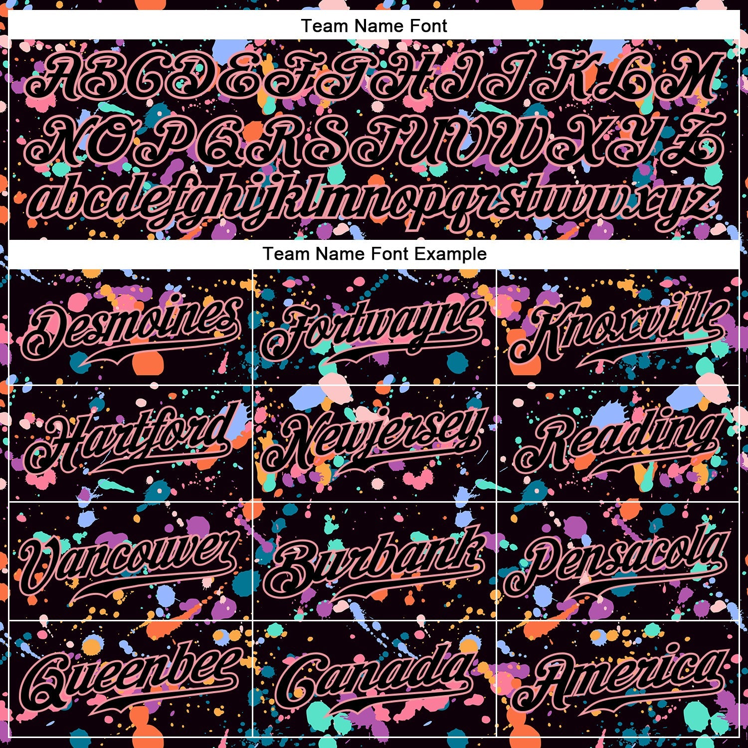 Custom Graffiti Pattern Black-Medium Pink 3D Expressive Splatter Authentic Baseball Jersey - Sky-Custom