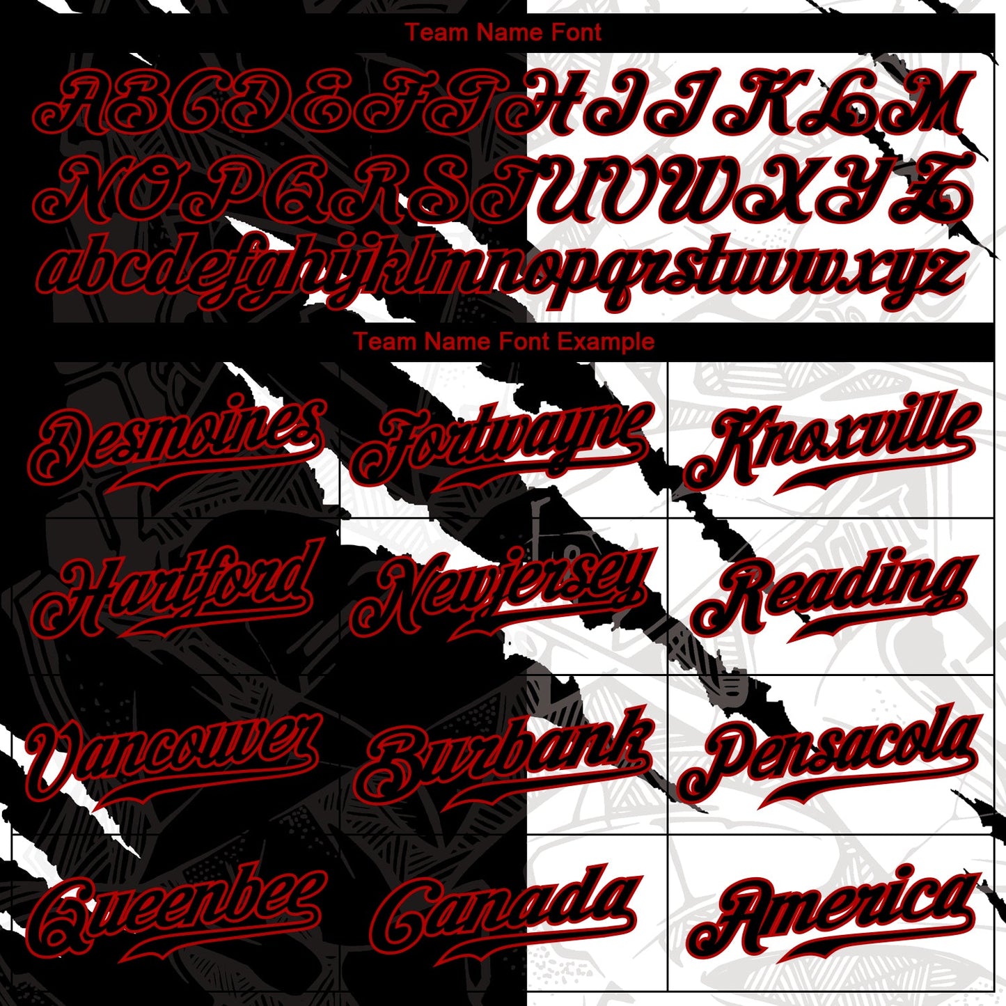 Custom Graffiti Pattern Red-Black 3D Scratch Authentic Baseball Jersey - Sky-Custom