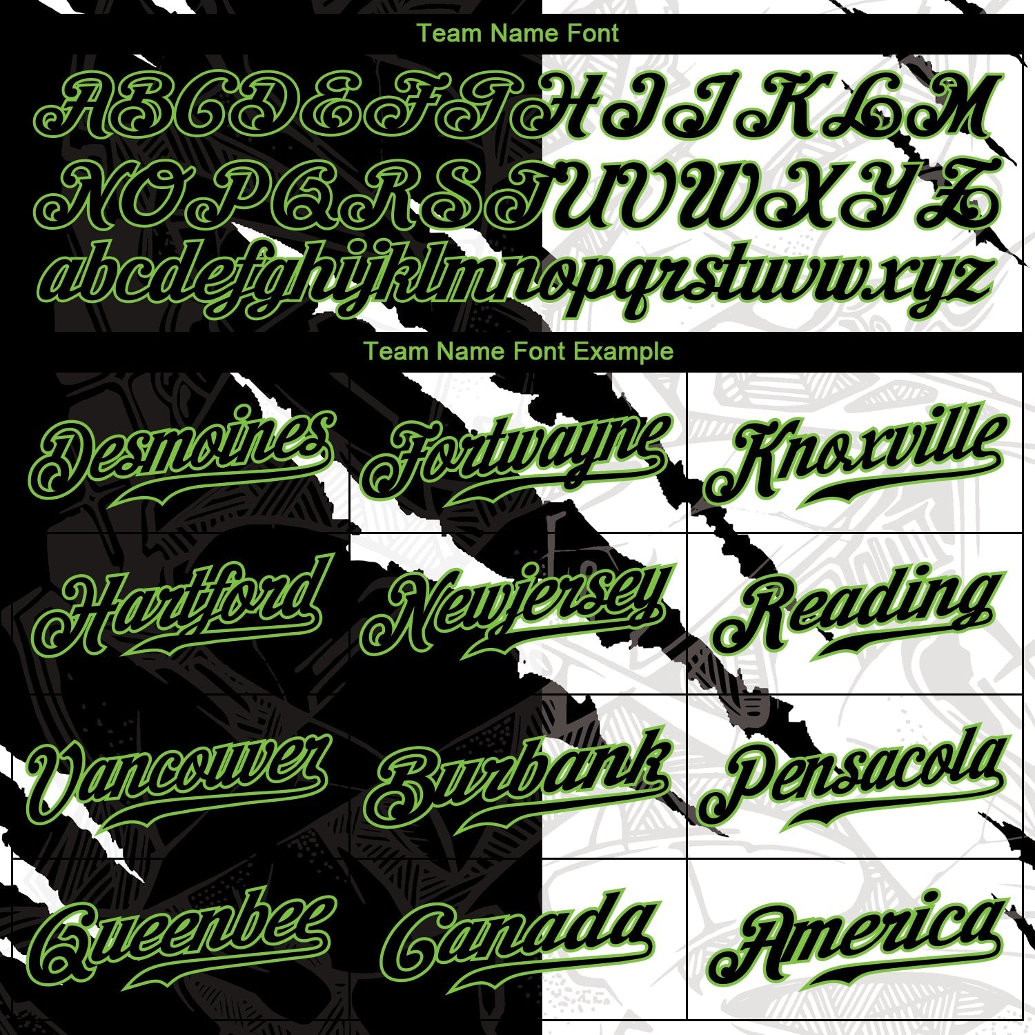 Custom Graffiti Pattern Black-Neon Green 3D Scratch Authentic Baseball Jersey - Sky-Custom