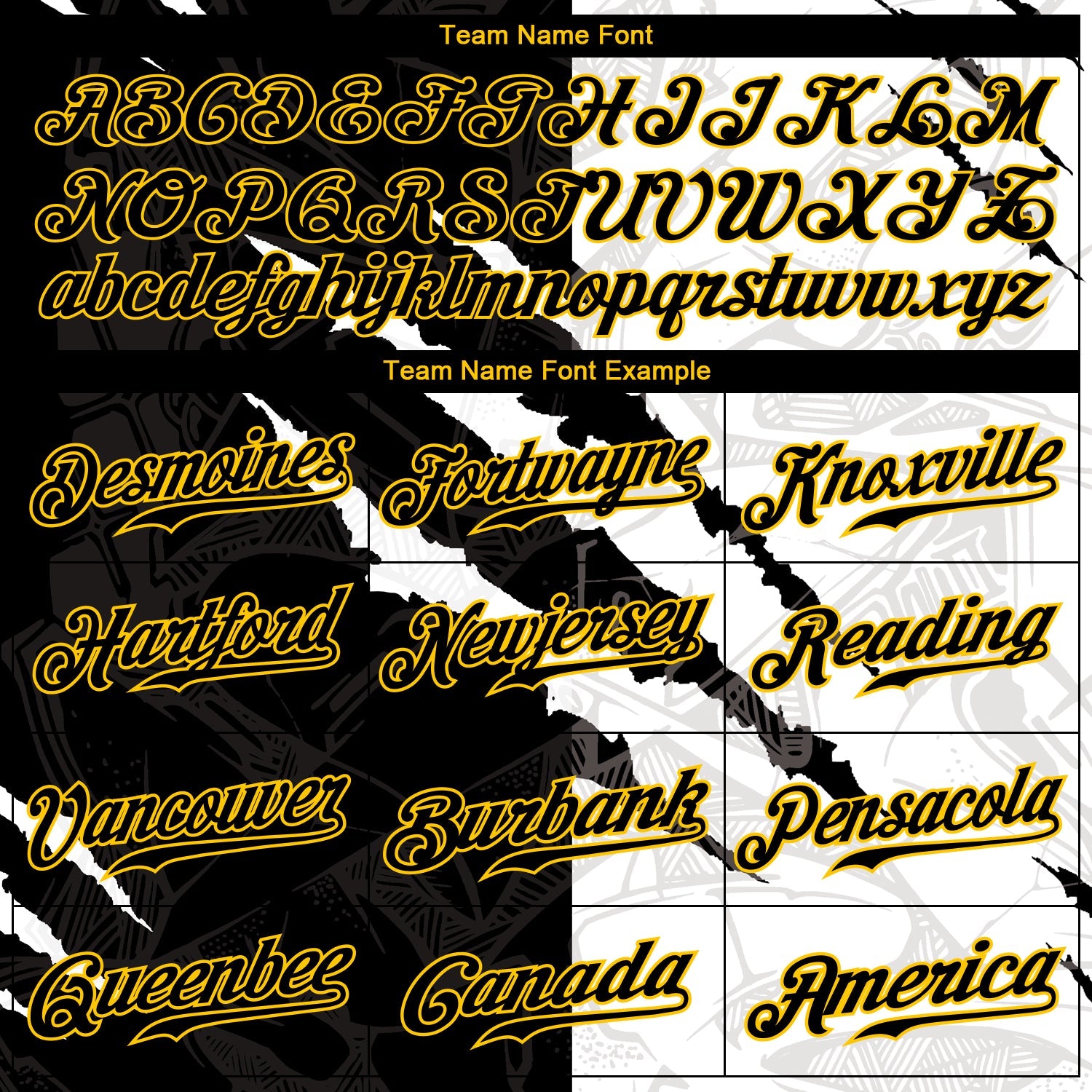 Custom Graffiti Pattern Black-Gold 3D Scratch Authentic Baseball Jersey - Sky-Custom