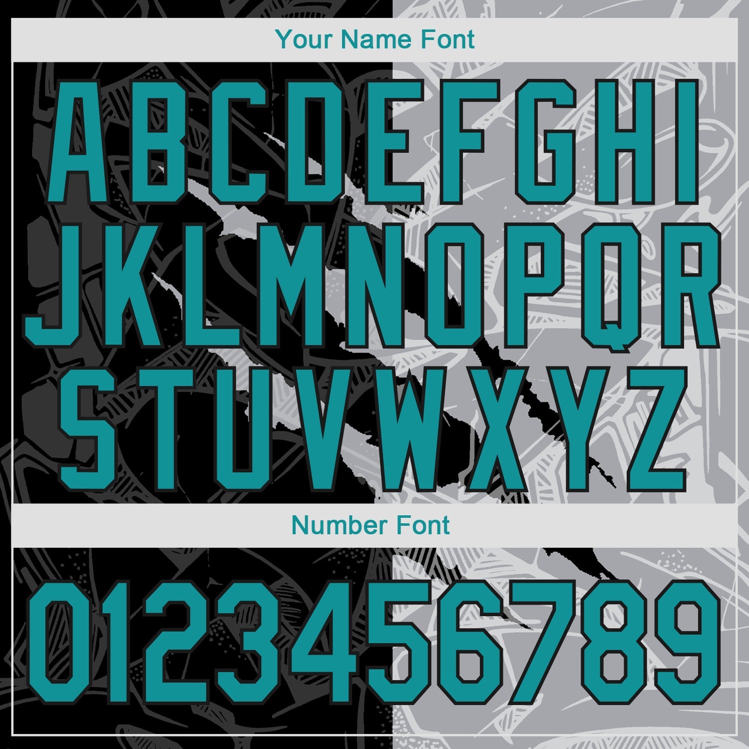 Custom Graffiti Pattern Teal Gray-Black 3D Scratch Authentic Baseball Jersey - Sky-Custom