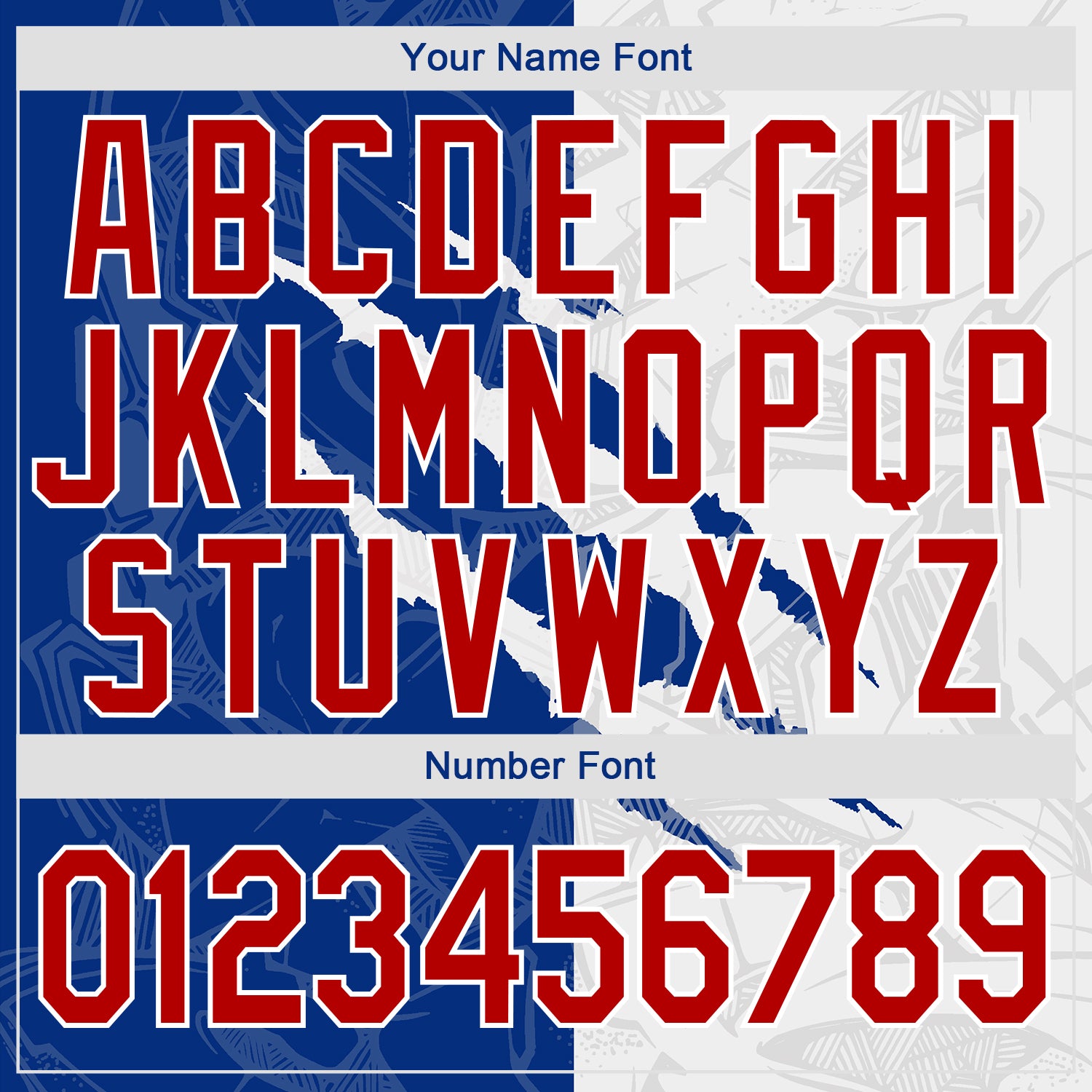 Custom Graffiti Pattern Red-Royal 3D Scratch Authentic Baseball Jersey - Sky-Custom