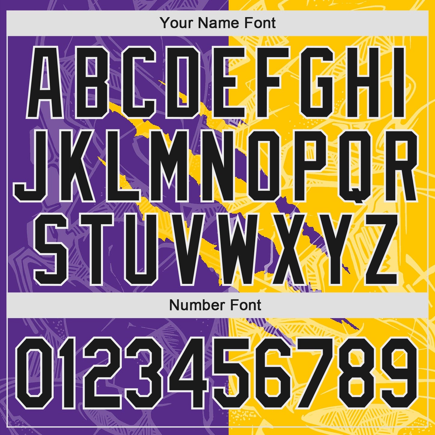 Custom Graffiti Pattern Black Yellow-Purple 3D Scratch Authentic Baseball Jersey - Sky-Custom