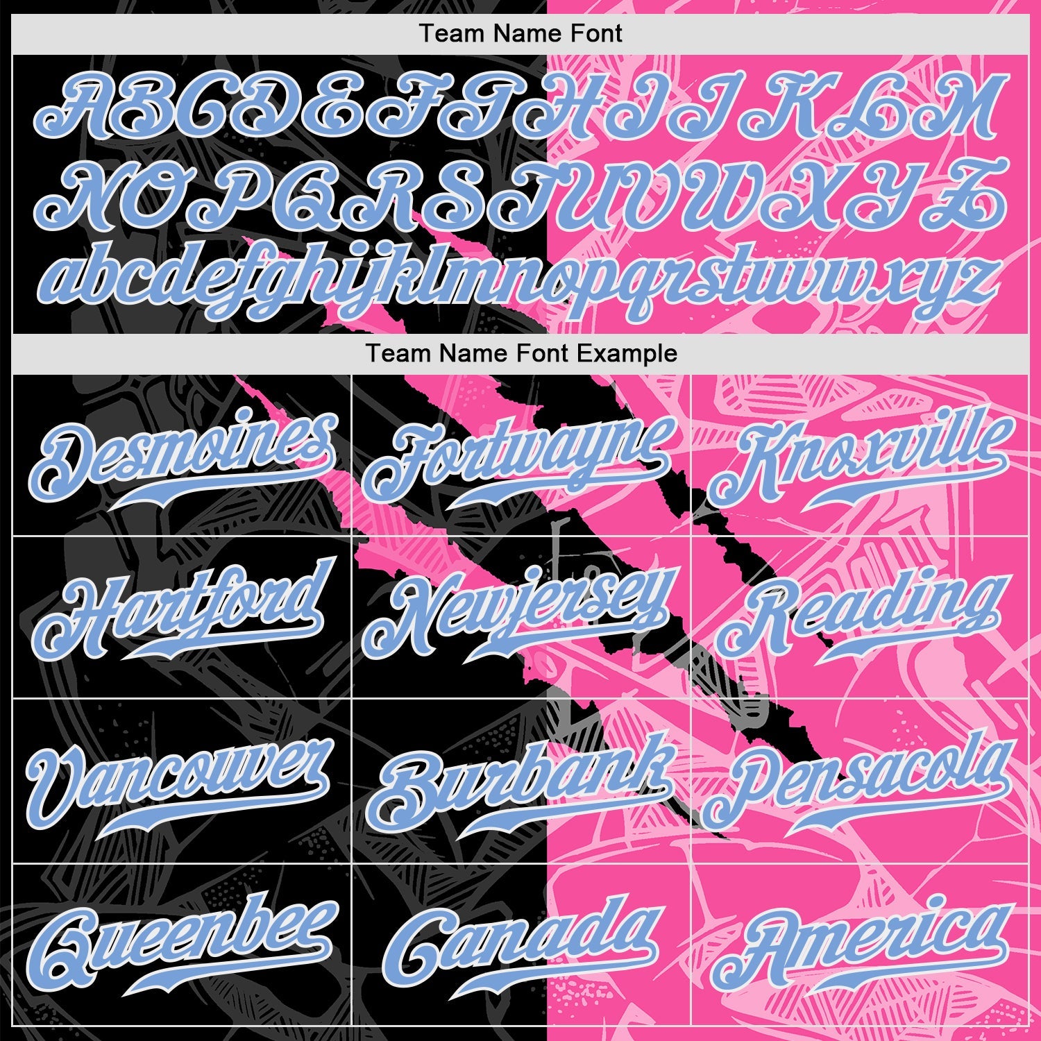 Custom Graffiti Pattern Light Blue Pink-Black 3D Scratch Authentic Baseball Jersey - Sky-Custom