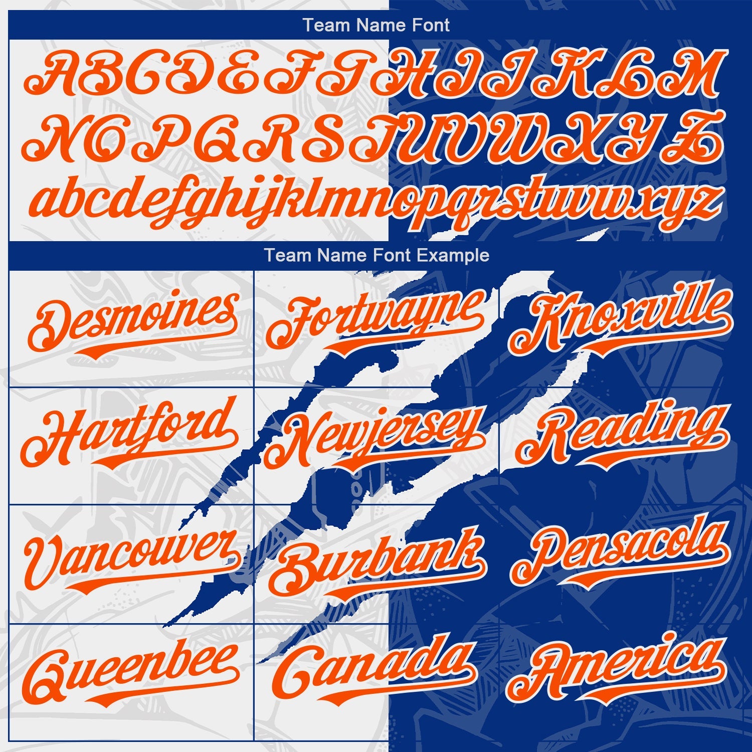 Custom Graffiti Pattern Orange-Royal 3D Scratch Authentic Baseball Jersey - Sky-Custom