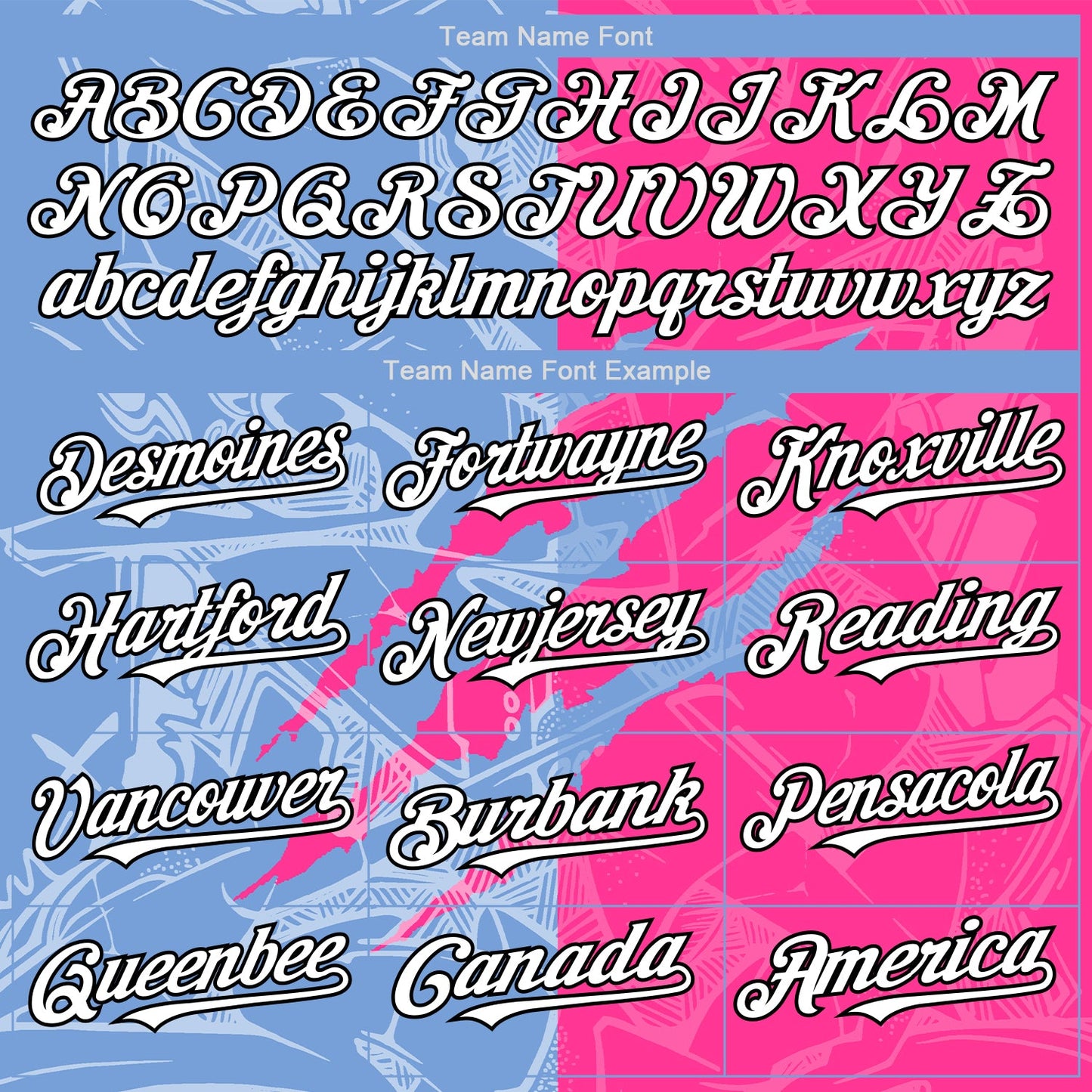 Custom Graffiti Pattern White Pink Light Blue-Black 3D Scratch Authentic Baseball Jersey - Sky-Custom