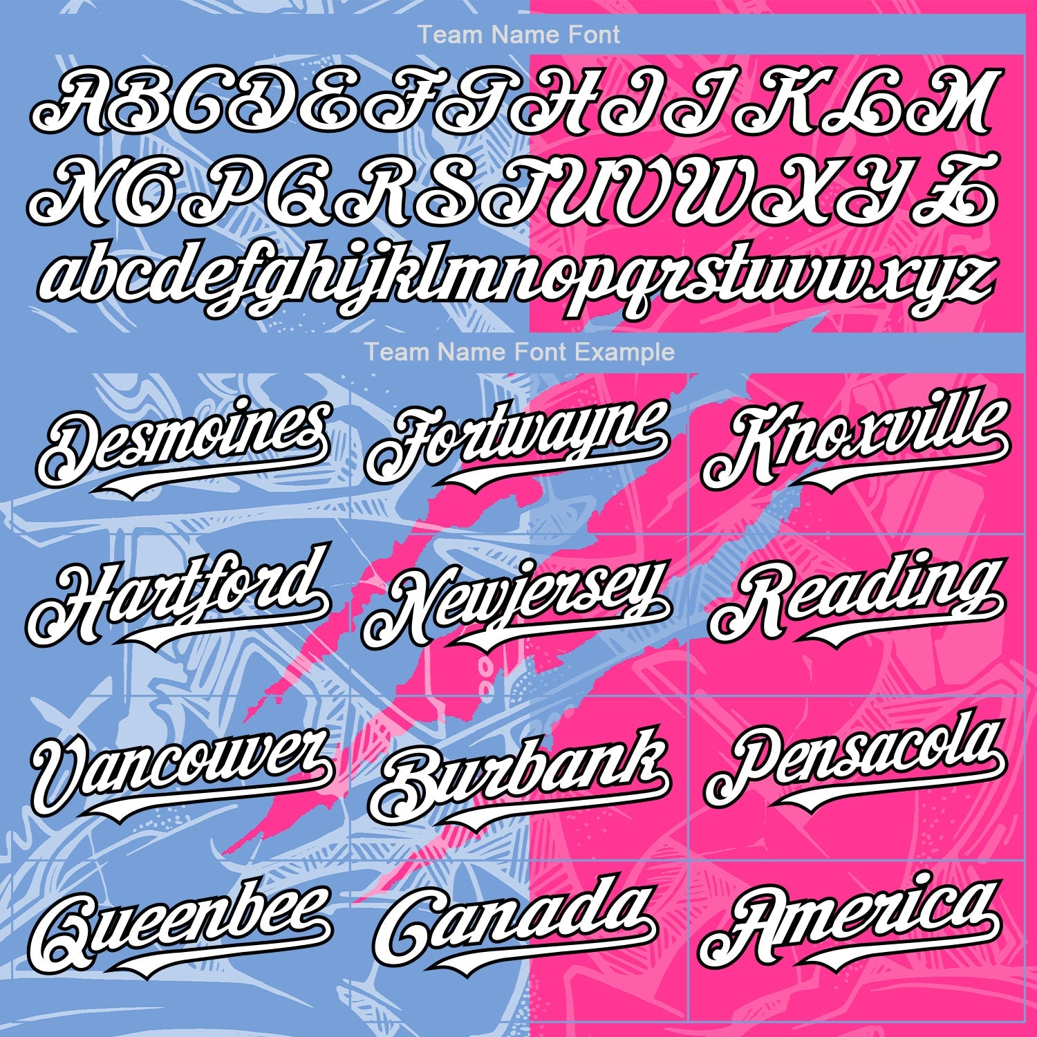 Custom Graffiti Pattern White Pink Light Blue-Black 3D Scratch Authentic Baseball Jersey - Sky-Custom